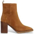 Alpe for woman. 522111 Brown Camden Leather Ankle Boots (40), 5 to 8 cm, Zip, Casual