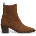 Alpe for woman. 521311 Brown Nevada leather ankle boots (36), 3 to 5 cm, None, Casual