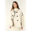 Ba&sh for woman. 1H24MAUR Maury beige coat (34), Casual, Polyester