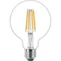 Signify - LED-filamentlyspære - form: G95 - klar finish - E27 - 4 W (ekvivalent 60 W) - klasse A - varmt hvitt lys - 2700 K