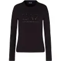 Emporio Armani Train Logo Series Crystal Langarmet T-skjorte