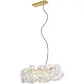QAZQA Design pendellampe gull med regnbueglass 8-lys - Uvas