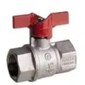 Pettinaroli F x f heavyduty fullway ball valve red butterfly handle te