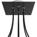 Creative Cables Kroq206f103 Rose-one Square Matte Black Rose-sett