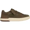 Clarks for man. 26183282 Courtlite2 Lo Leather Sneakers brown (47), Flat, Laces, Casual