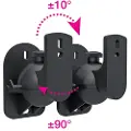 Techly ICA-SP SS28, Vegg, 3,5 kg, Plast, Sort, Vegg, -10 - 10°
