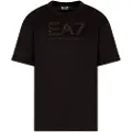 EA7 for woman. 7W000540_AF12957 Black sequins T-shirt (XL), Casual, Cotton, Short sleeve