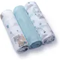 Babyono Mapache 70x70 Cm Økologisk Musselin 3 Enheter
