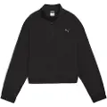 Puma HER Relaxed Half-Zip Crew Women, Women, Black, L