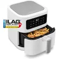 Medion E40 XL Hot air fryer (5,2 liter, Airfryer, 2150 watt, 9 automatiske programmer, bakefunksjon, oljefri steking, touch-kontrollpanel, LED-display) hvit (50075808)