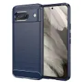 Mtp Products Google Pixel 8 Børstet TPU Deksel - Karbonfiber - Blå