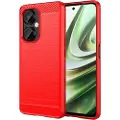 Mtp Products OnePlus Nord CE 3 Lite/N30 Børstet TPU Deksel - Karbonfiber - Rød