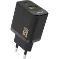 Dudao GaN vegglader 25W PD & QC – Svart