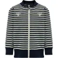 Hummel Mørk Blå Stripete Villum Zip Jakke
