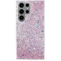 Mtp Products Samsung Galaxy S23 Ultra Glitter Flakes TPU-deksel - Rosa