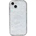 Mtp Products iPhone 15 TPU-deksel med sommerfugler og perler - gjennomsiktig