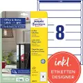 Avery L6060-10 192 x 34 mm, A4, Ubestrøget, hvid Med Avery's L6060-10 etiketter til ringbind er det nemt at give dine ringbind et professionelt udseende med din egen printede tekst. Køb her.