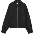 Puma T7 Satin Bomber Jacket Women, Clothing, Black, L
