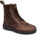 El naturalista unisex. 25264C156005_012 Brown leather ankle boots N5264C (45), Flat, Laces, Casual