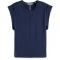 Scotch & Soda Fitted Rolled-up Ermeløs T-skjorte