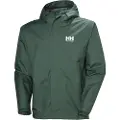Helly Hansen Seven J/HH Rain, regnsett, herre, mørkegrønn/svart