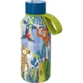 Quokka Solid Kids med stropp - 330 ml termoflaske i rustfritt stål med stropp (Jungle)