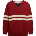 Superdry Oversized Striped V Neck Genser