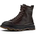Camper for woman. K400816-002 Brutus brown leather ankle boots (37), Flat, Laces, Casual
