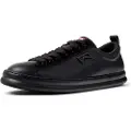 Camper for man. K101052-004 Runner Four leather shoes black (45), Flat, Laces, Casual