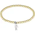 Lacoste for woman. 2040334 Gold-plated elastic bracelet (OSFA), Stainless steel
