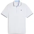 Puma x PALM TREE CREW Tipped Golf Polo Men, Clothing, White Glow/Haute Tropic, XL