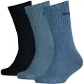 Puma Junior Sport Socks Women (3-Pack), Kids, Denim Blue, 27-30
