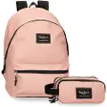 Pepe Jeans unisex. 63224P3 Aris backpack with case pink (OSFA), Casual, Polyester