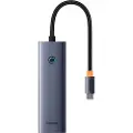 Baseus 4in1 Hub UltraJoy USB-C do USB 3.0 (space grey) USB-hub - USB 3.0 - 4 porter - Grå