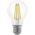 Eglo - LED-filamentlyspære - form: A60 - E27 - 7.5 W (ekvivalent 60 W) - klasse F - varmt hvitt lys - 2700 K - gjennomsiktig