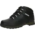 Timberland for man. TB0A2K84A3L1 Euro Sprint Leather Ankle Boots black (44), Flat, Laces, Casual, Sport, Outdoor
