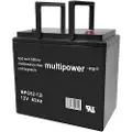 Multipower MPC62-12I Blybatteri 12 V 62 Ah Blyfleece (B x H x T) 226 x 214 x 135 mm M6 skruetilslutning Cyklusstabilt, Vedligeholdelsesfri, Lav selvafladning