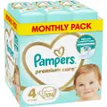 Pampers Premium Care 4 bleier, 9-14 kg, 174 stk.