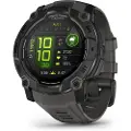 Garmin Instinct 3 AMOLED - 50 mm - svart fiberarmert polymer - Ja smartklokke med bånd - silikon - trekull - display 1.3 - 4 GB - Bluetooth, ANT+ - 59 g