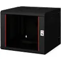 Roline 26.21.0181, Veggmonterbar hylle, 9U, 50 kg, Nøkkellås, Rack skinner, 28 kg