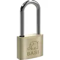 Basi 6122-3001-3006, Tradisjonell, Nøkkellås, Bruk bare én nøkkel, Messing, Messing, Herdet stål
