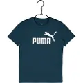 Puma ESS No. 1 Logo Tee Youth, Shop, Green Terrain, 7-8Y