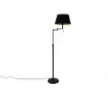 QAZQA Smart gulvlampe svart med svart skjerm inkl. Wifi A60 - Ladas Deluxe