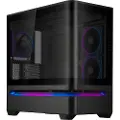 Asus Prime AP202 - microATX-tårn - sidepanel med vindu (herdet glass) - ingen strømforsyning - USB/lyd