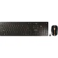 Cherry DW 9100 SLIM - Tastatur- og mussett - trådløs - 2.4 GHz, Bluetooth 4.2 - Fransk - svart/bronse