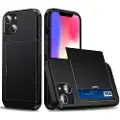 Mtp Products iPhone 15 Hybrid-deksel med Skyvekortholder - Svart