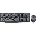 Gembird KBS-WM-02 - Tastatur- og mussett - trådløs - 2.4 GHz - USA - svart