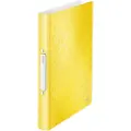 Leitz ringperm WOW, DIN A4, PP, gul metallic, 2 ringer 2 ringer rivemekanisme, ryggbredde: 32 mm, ringdiameter: - 1 stk (4257-00-16)