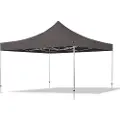 TOOLPORT 4x4 m aluminium, pop up partytelt, uten sidepaneler, mørkegrå