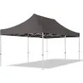 TOOLPORT 3x6 m aluminium, pop up partytelt, uten sidepaneler, mørkegrå